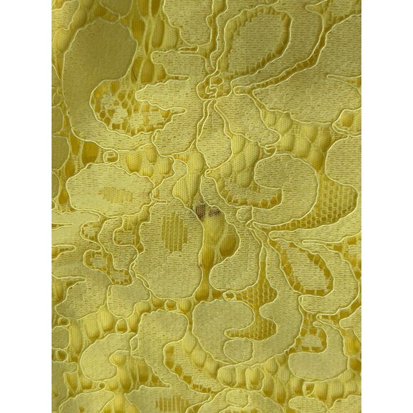 Isaac Mizrahi Live! Floral Lace Tank Top Yellow Sz Large Sleeveless Bohemian - Picture 7 of 10